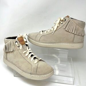 Mens Sz 9 Ugg Australia Cali Lace High Fringe Suede Chukka Sneakers 1020137